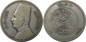 10 Piastres 1929 
Weltmünzen und Medaillen, Ägypten / Egypt. Fuad I. 10 Piastres 1929. Silber. KM 350. Schön-sehr schön
