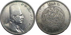 20 Piastres 1923 
Weltmünzen und Medaillen, Ägypten / Egypt. Fuad I. 20 Piastres 1923 H, Heaton. Silber. KM 338. Sehr schön-vorzüglich