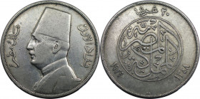 20 Piastres 1929 BP
Weltmünzen und Medaillen, Ägypten / Egypt. Fuad I. 20 Piastres 1929 BP. Silber. KM 352. Sehr schön-vorzüglich