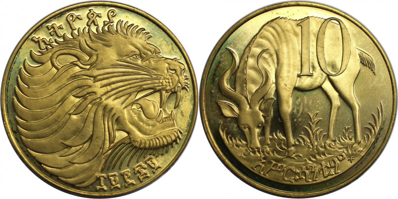 10 Centimes 1977 
Weltmünzen und Medaillen, Äthiopien / Ethiopia. 10 Centimes 1...