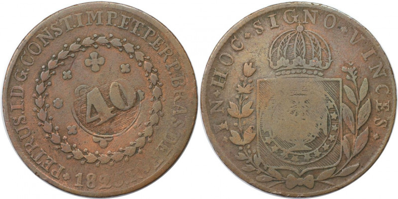 40 Reis 1825 (1835) 
Weltmünzen und Medaillen, Brasilien / Brazil. Peter II. 40...