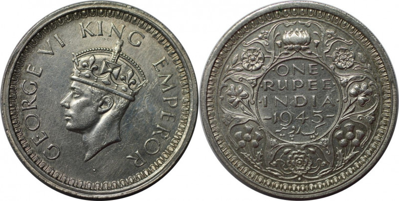 1 Rupee 1945 
Weltmünzen und Medaillen, Indien / India. Britisch Indien. Georg ...