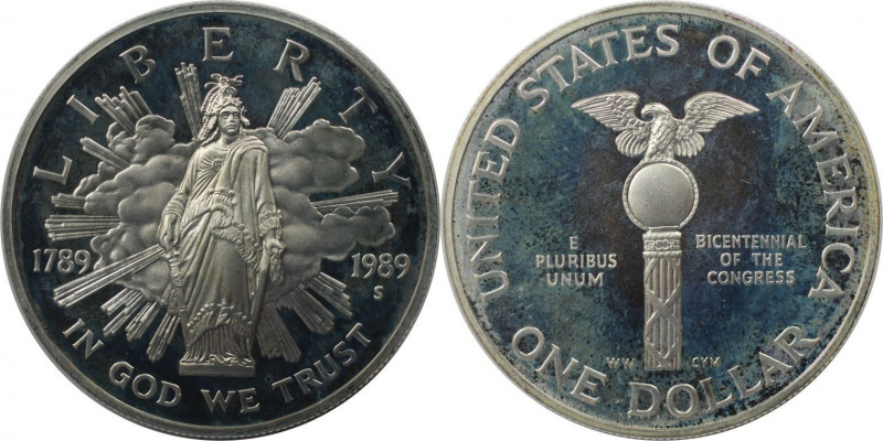 1 Dollar 1989 S
Weltmünzen und Medaillen, Vereinigte Staaten / USA / United Sta...