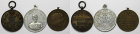 Lot von 3 Medaillen ND 
 Medaillen und Jetons, Gedenkmedaillen. Deutschland. Sachsen. Friedrich August. Medaille ND (1905), Medaille ND (1849), "Mit ...