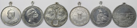 Lot von 3 Medaillen ND 
 Medaillen und Jetons, Gedenkmedaillen. Deutschland. Preußen. Wilhelm II. Medaille ND (1895), "Zur Erinnerung An Die Enthüllu...