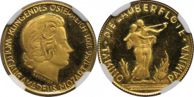 Mozart-Goldmedaille ND (1991) 
 Medaillen und Jetons, Gedenkmedaillen. Deutschland. Mozart-Goldmedaille ND (1991) von R. Schmidt. 3,45 g. 20 mm. Vs.:...