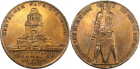 Bronzemedaille 1913 
 Medaillen und Jetons, Gedenkmedaillen. Sachsen, Deutscher Patriotenbund, Völkerschlachtdenkmal Leipzig. Bronzemedaille 1913. Vs...