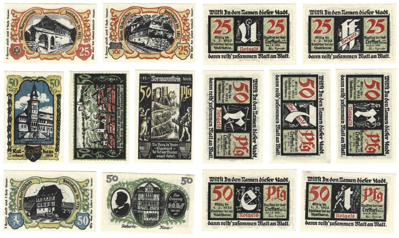 Lot von 7 Banknoten 1921 
Banknoten, Deutschland / Germany, Lots und Sammlungen...