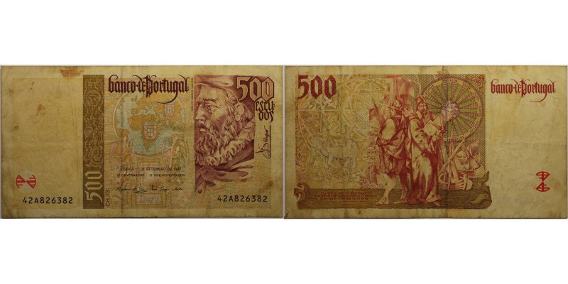 500 Escudos 1997 
Banknoten, Portugal. 500 Escudos 1997. III