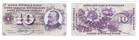 10 Francs 1970 
Banknoten, Schweiz / Switzerland. 10 Francs 1970. Serie 69 B 029997. I