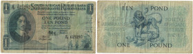 1 Pound 1951 
Banknoten, Südafrika / South Africa. 1 Pound 1951. Pick 93d. III