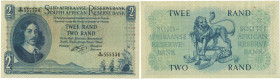 2 Rand 1962 
Banknoten, Südafrika / South Africa. 2 Rand ND (1962-1965). Erste Zeilen mit Banknamen und Wert in Afrikaans. Pick 105b. I
