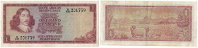 1 Rand 1975 
Banknoten, Südafrika / South Africa. 1 Rand 1975. Erste Zeilen mit Bankname und Wert in Englisch. Pick 115b. II