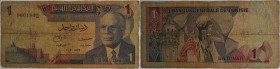 1 Dinar 1972 
Banknoten, Tunesien / Tunisia. 1 Dinar 1972. P.67. III