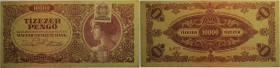 10000 Pengö 1945 
Banknoten, Ungarn / Hungary. MAGYAR NEMZETI BANK. 10000 Pengö 1945. II