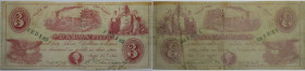 3 Dollars 1861 
Banknoten, USA / Vereinigte Staaten von Amerika, Obsolete Banknotes. Manchester, New Jersey. S. W. & W. A. Torrey. June 15, 1861. 3 D...