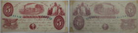 5 Dollars 1861 
Banknoten, USA / Vereinigte Staaten von Amerika, Obsolete Banknotes. Manchester, New Jersey. S. W. & W. A. Torrey. June 15, 1861. 5 D...