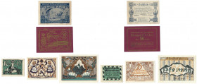 Lot von 5 Banknoten 1920 - 1921 
Banknoten, Lots und Sammlungen Banknoten. Österreich, Stiftung bei Leonfelden 50 Heller 1920. Steegen 50 Heller 1920...
