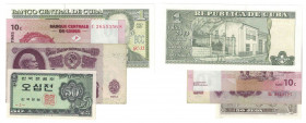 Lot von 4 Banknoten 1961-2003 
Banknoten, Lots und Sammlungen Banknoten. Kuba / Cuba 1 Peso 2003 (P.125) I, Kongo, Demokratische Republik / Congo, De...