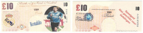 10 Pounds ND 
Banknoten, Fantasy Spielgeld / Fantasy play money. Serie Fußballhelden - Ronaldo. 10 Pounds. Unc