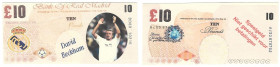 10 Pounds ND 
Banknoten, Fantasy Spielgeld / Fantasy play money. Serie Fußballhelden - David Bekham. 10 Pounds. Unc