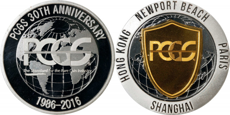 2016 PCGS 30th Anniversary Commemorative Medal. Silver. David Hall Signature. (P...