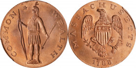 "1788" (ca. 1945) Massachusetts Cent. Evans (Evanson) Restrike. Breen-972. Copper. MS-65 RD (PCGS).
Estimate: $0.00- $0.00