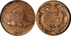 1857 Flying Eagle Cent. Type of 1857. EF-45 (NGC).
PCGS# 2016. NGC ID: 2276.
Estimate: $0.00- $0.00