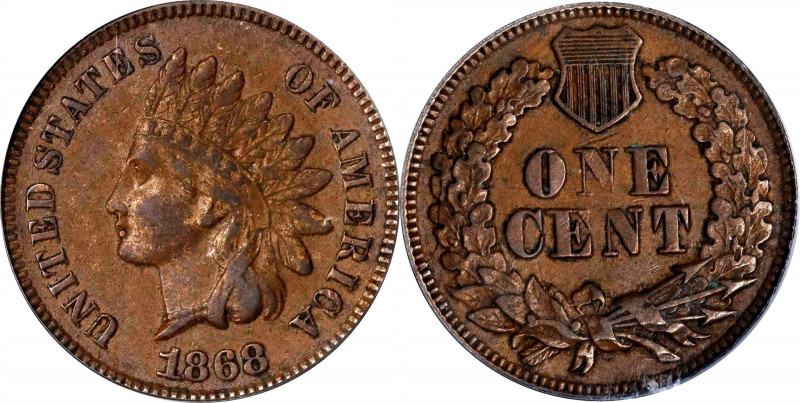 1868 Indian Cent. EF-45 (PCGS).
PCGS# 2091. NGC ID: 227S.
Estimate: $0.00- $0....