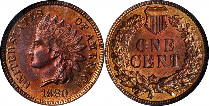 1880 Indian Cent. MS-64 RB (NGC).
PCGS# 2136. NGC ID: 2287.
Estimate: $0.00- $...