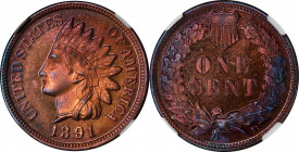 1891 Indian Cent. Proof-65 RB (NGC).
PCGS# 2361. NGC ID: 22AD.
Estimate: $0.00- $0.00