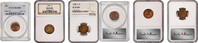 Lot of (3) Certified 20th Century Indian Cents.
Included are: 1901 MS-64 RB (PCGS); 1902 MS-63 BN (NGC); and 1908-S VF-25 BN (NGC).
Estimate: $0.00-...