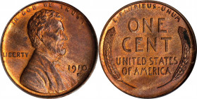 1910-S Lincoln Cent. MS-64 RB (PCGS).
PCGS# 2439. NGC ID: 22B6.
Estimate: $0.00- $0.00