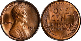 1911 Lincoln Cent. MS-65 RB (PCGS).
PCGS# 2442. NGC ID: 22B7.
Estimate: $0.00- $0.00