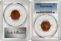 1931-S Lincoln Cent. MS-64 RB (PCGS).
PCGS# 2619. NGC ID: 22D4.
Estimate: $0.00- $0.00