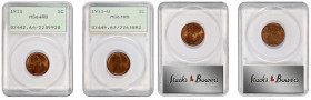 Lot of (2) Choice Mint State 1911-Dated Lincoln Cents. (PCGS). OGH--First Generation.
Included are: 1911 MS-64 RB; and 1911-D MS-63 RB.
Estimate: $0...