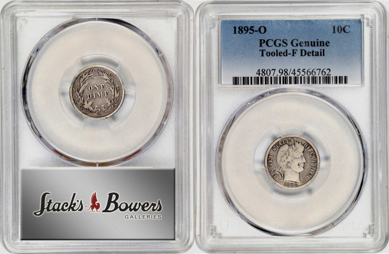 1895-O Barber Dime. Fine Details--Tooled (PCGS).
PCGS# 4807. NGC ID: 23DW.
Est...