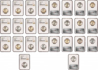 Lot of (13) Gem Mint State 1940s Washington Quarters. (NGC).
Included are: 1946 MS-66; 1946-D MS-66; (2) 1946-D MS-65; (2) 1946-S MS-66; 1947 MS-66; ...