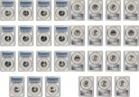 Lot of (15) Proof 1950 and 1951 Washington Quarters. (PCGS).
Included are: 1950: (2) Proof-65; (4) Proof-64; (2) Proof-63; Proof-61; and 1951: (6) Pr...