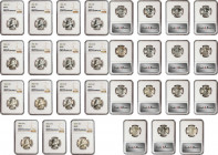 Lot of (29) Gem Mint State 1960s Washington Quarters. (NGC).
Included are: (7) 1962 MS-65; (10) 1962-D MS-65; (4) 1963 MS-65; (3) 1963-D MS-65; (2) 1...