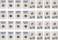 Lot of (32) Proof 1955 and 1956 Washington Quarters. (PCGS).
Included are: 1955: (18) Proof-66; (8) Proof-65; (3) Proof-64; Proof-62; and 1956: (2) P...