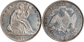 1877 Liberty Seated Half Dollar. AU Details--Cleaned (PCGS).
PCGS# 6355. NGC ID: 24KK.
Estimate: $0.00- $0.00