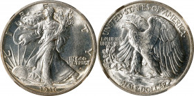 1916-D Walking Liberty Half Dollar. MS-64+ (NGC).
PCGS# 6567. NGC ID: 24PM.
Estimate: $0.00- $0.00