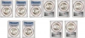 Lot of (5) 1948-D Franklin Half Dollars. MS-65 FBL (PCGS).
PCGS# 86652. NGC ID: 24SS.
Estimate: $0.00- $0.00