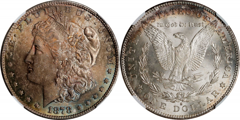 1878-S Morgan Silver Dollar. VAM-6. Hot 50 Variety. Doubled Die Obverse, Doubled...