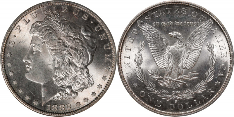 1882-S Morgan Silver Dollar. MS-66 (NGC).
PCGS# 7140. NGC ID: 254F.
Estimate: ...