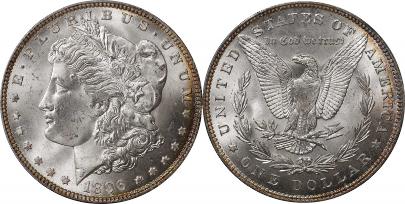 1896 Morgan Silver Dollar. MS-65 (PCGS).
PCGS# 7240. NGC ID: 2562.
Estimate: $...