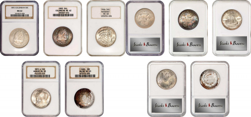 Lot of (5) Mint State Commemorative Silver Half Dollars. (NGC).
Included are: 1...