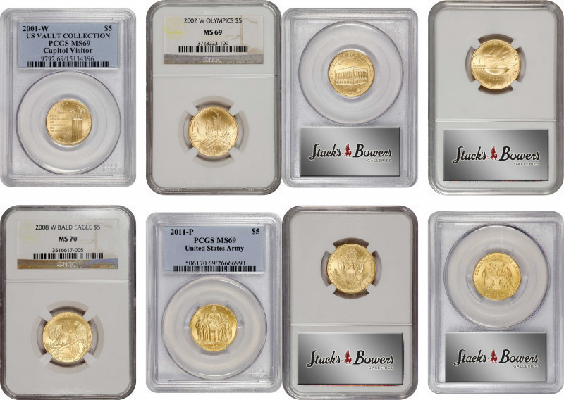 Lot of (4) Certified Mint State Modern Commemorative Gold $5.
Included are: 200...