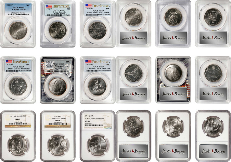 Lot of (9) Certified Modern Commemorative Half Dollars. MS-69.
Included are: 20...